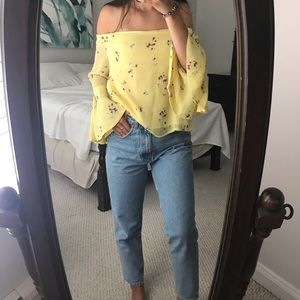 Design Lab off the shoulder floral top